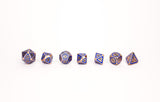 LPG Dice RPG Set Concentric Blue/Black/Brass