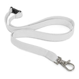 Lanyard with Metal Clip - 100 units  - White