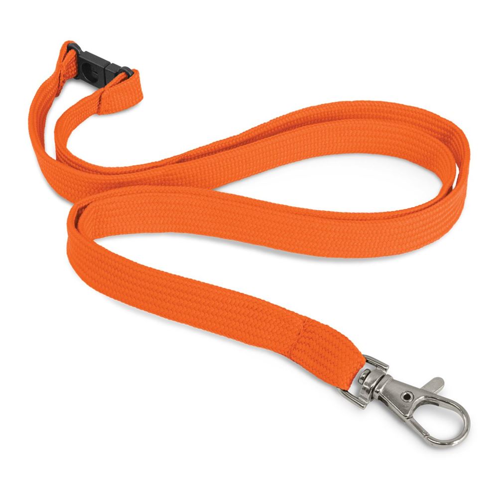 Lanyard with Metal Clip - 100 units  - Orange