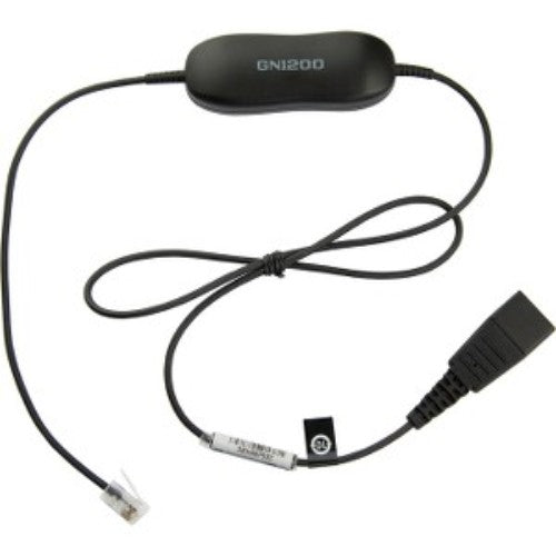 Universal RJ-9 Data Transfer Cable - Jabra GN1200 SmartCord for Headset & Telephone Connectivity