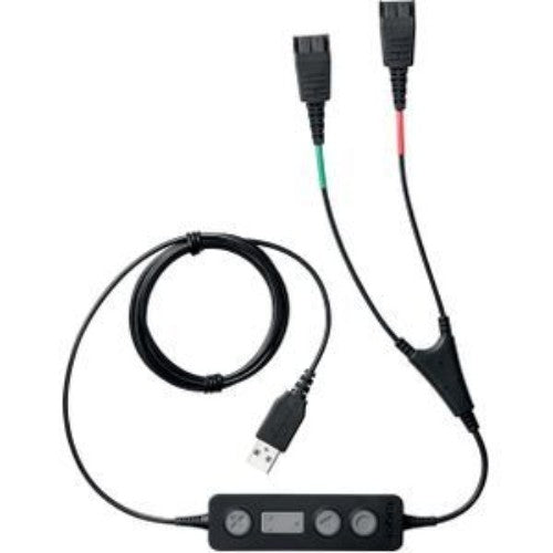 Jabra LINK 265 USB/QD Training Cable - Connect Two Headsets for Effective Training Sessions