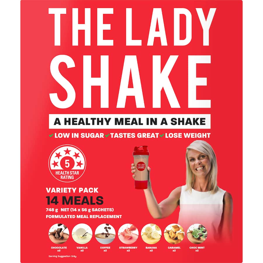 The Lady Shake Meal In A Shake Variety Pack 14x56g