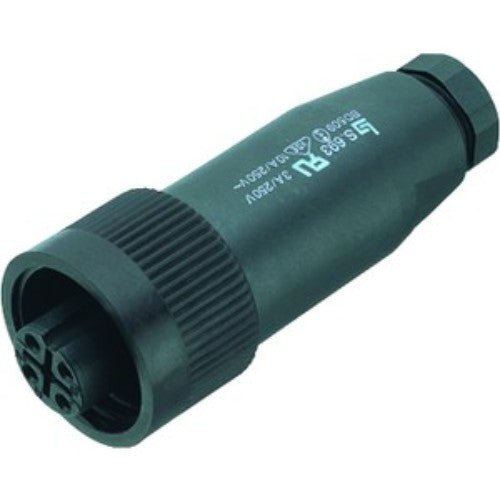 High-Performance Series 693 Female Cable Connector - Solder Termination, IP67, VDE/UL Approved