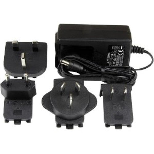 Universal 5V DC Power Adapter with M-type connector, 3A output for reliable device charging and travel compatibility.