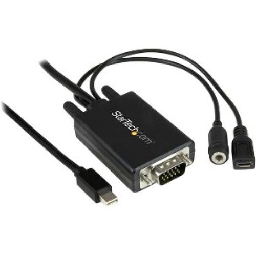 Mini DisplayPort to VGA Adapter Cable with Audio - 10ft for High-Quality Video & Sound