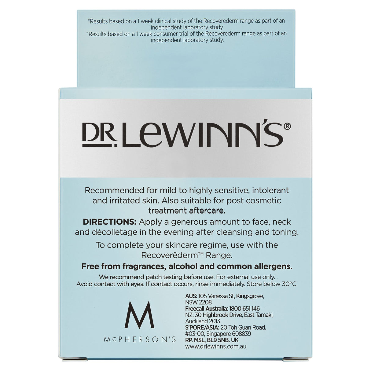 Dr.LeWinn's Recoverëderm Intensive Overnight Barrier Repair Balm 50mL