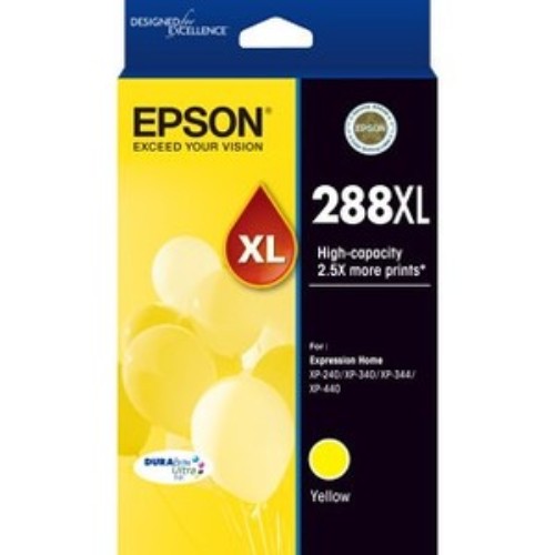 High Capacity Yellow Ink Cartridge 288XL for EPSON DURABrite Ultra - Water & Smudge Resistant