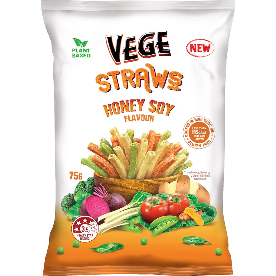 Vege Chips Potato Straws Honey Soy 75g