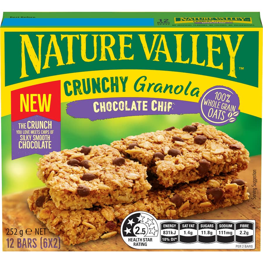Nature Valley Crunchy Muesli Bars Chocolate Chip 12pk 252g