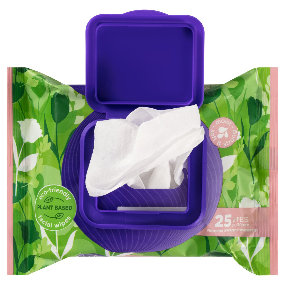 Swisspers Eco Sensitive Biodegradable Facial Wipes Twin 2x25 pack