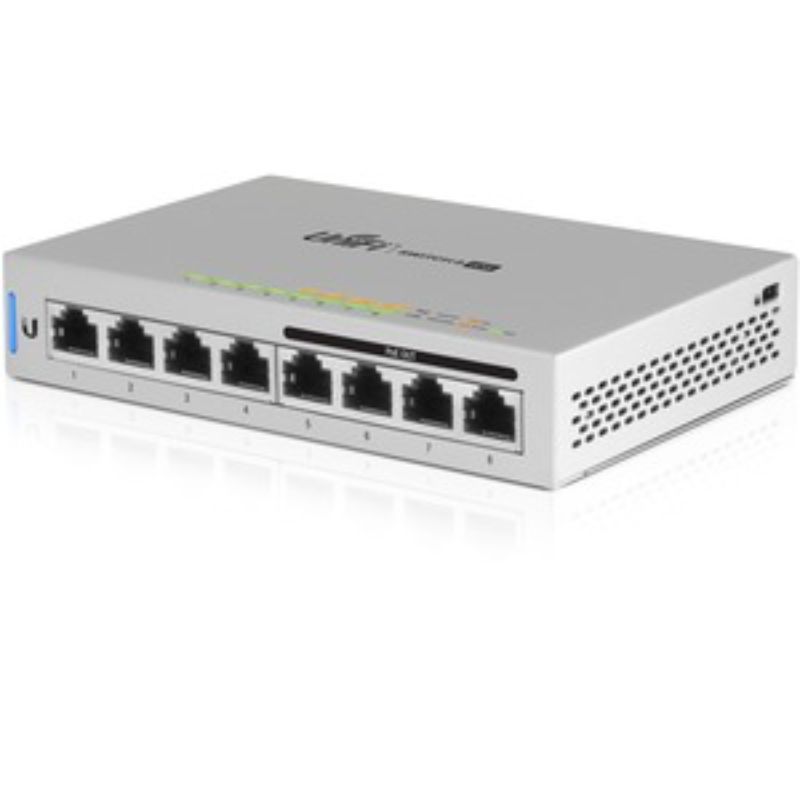 Ubiquiti UniFi US-8-60W Managed 8-Port Ethernet Switch with POE for Home and Business Networking