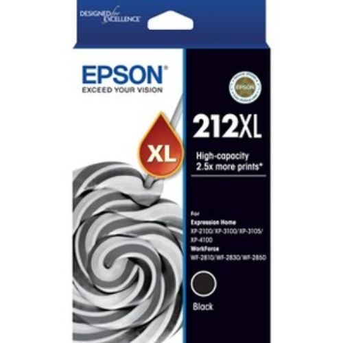 Epson 212XL High Yield Black Ink Cartridge for WorkForce WF-2830 - Superior Quality Printing