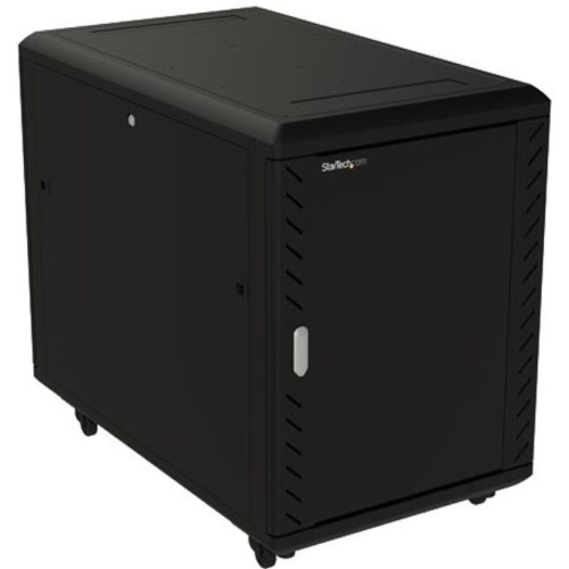 Startech 19 Inch 15U Server Rack Cabinet - 32 Inch Depth, 1768 lb Capacity, Lockable & Mobile