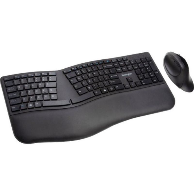 Kensington Pro Fit Ergonomic Wireless Keyboard and Mouse Set - Comfort & Productivity in Black