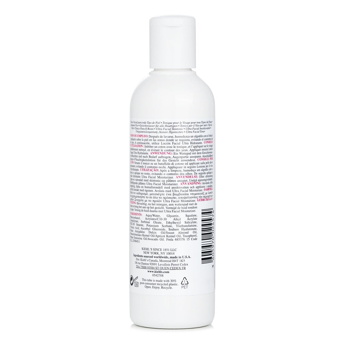 Kiehl's - Ultra Facial Toner - For All Skin Types  - 250ml/8.4oz