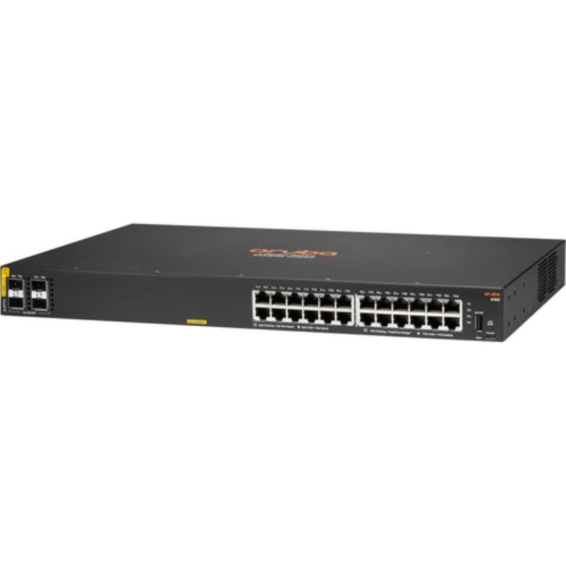 Aruba 6100 24G CL4 4SFP+ Switch for High-Performance Networking in Small Businesses