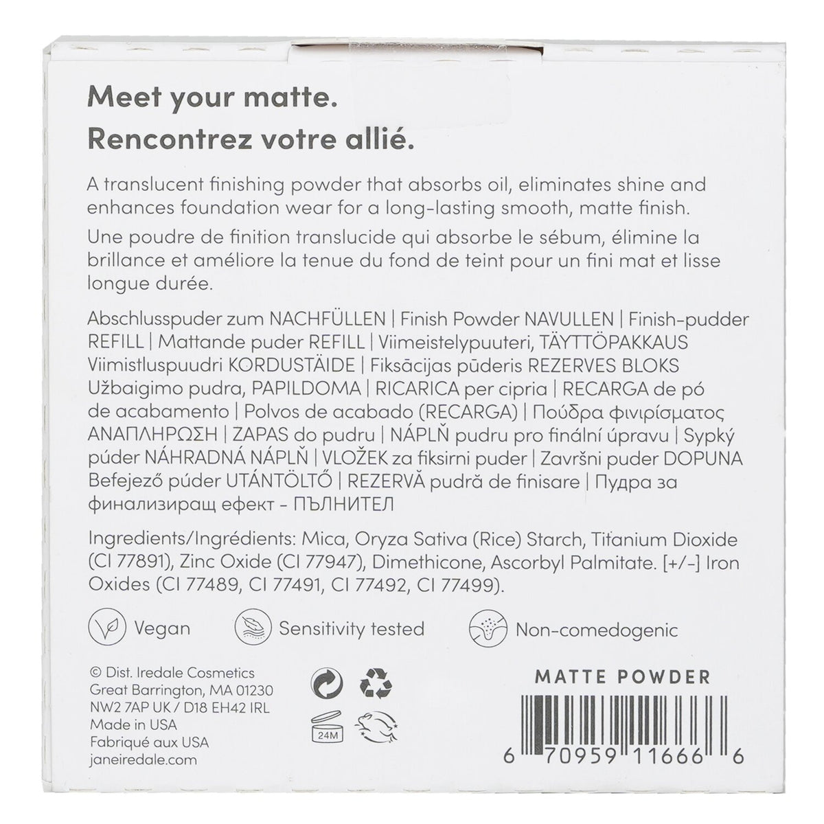 Jane Iredale - Pure Matte Finish Powder Refill  - 9.9g/0.35oz