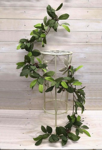 Garland - Laurel Leaf with Berries (Fall Green) 1.8m
