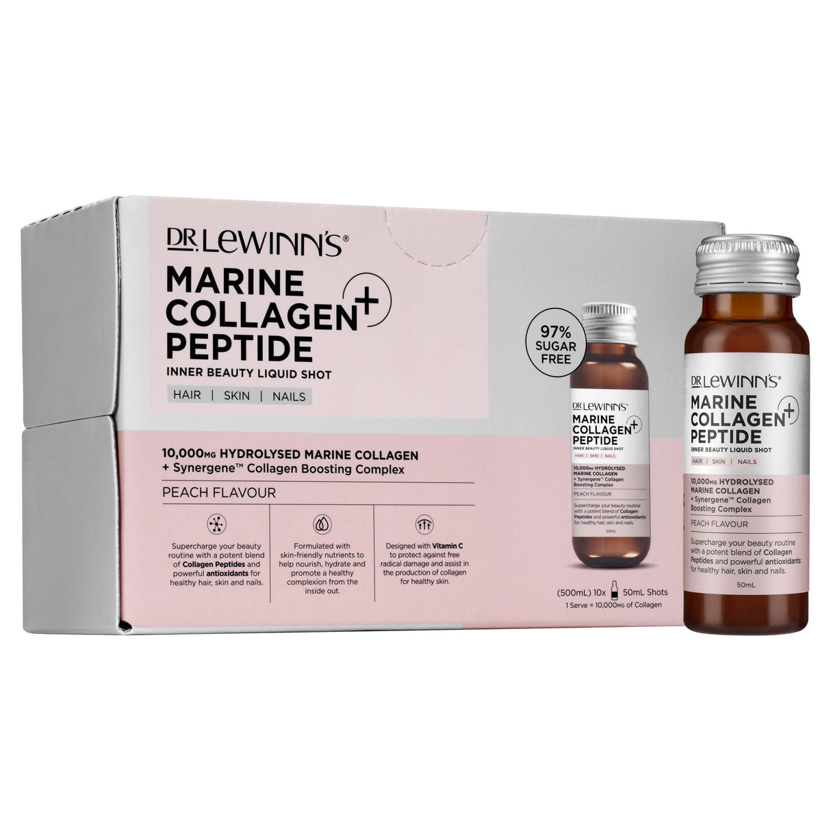 Dr. LeWinn's Marine Collagen Peptide+ Inner Beauty Liquid Shot - 10 x 50mL