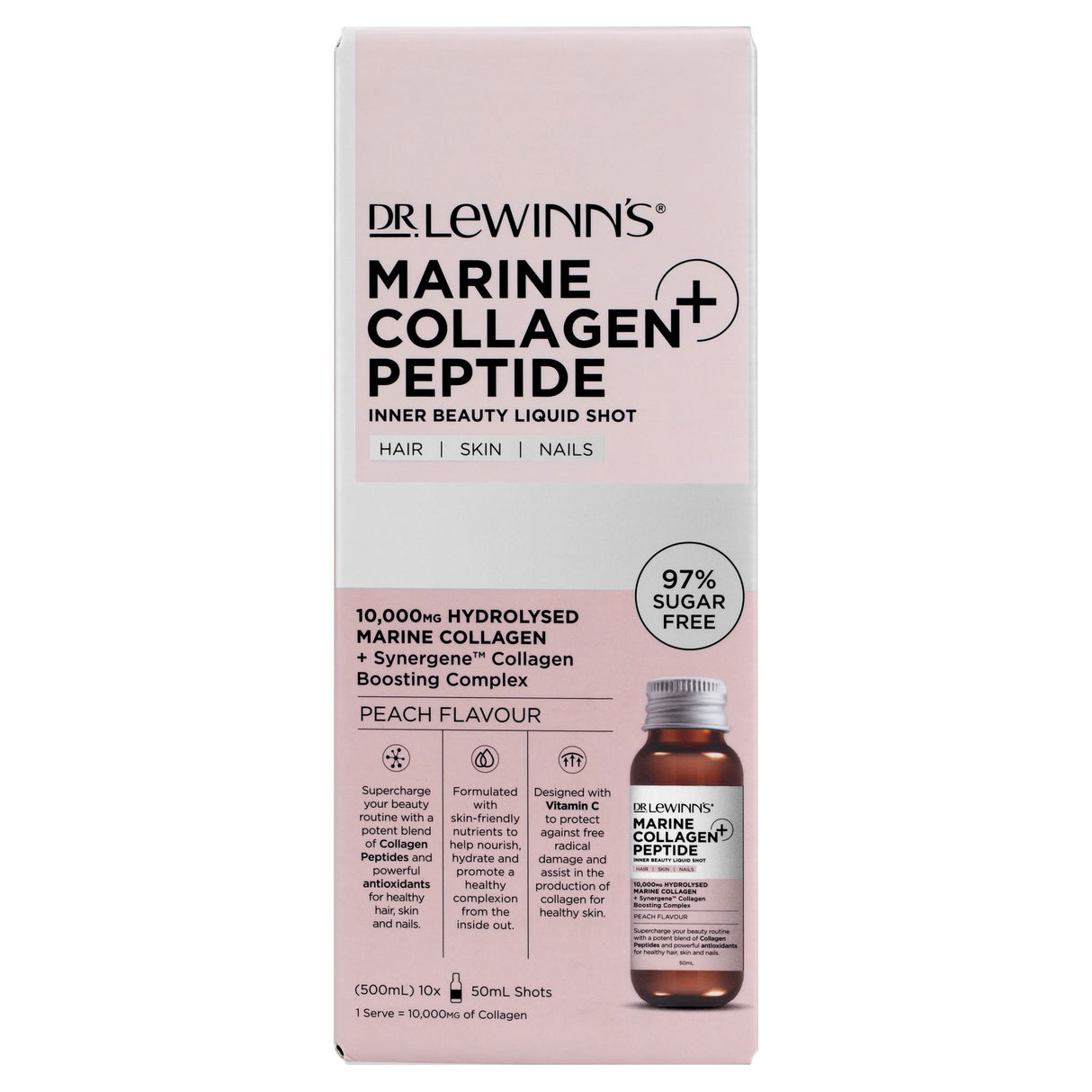 Dr. LeWinn's Marine Collagen Peptide+ Inner Beauty Liquid Shot - 10 x 50mL