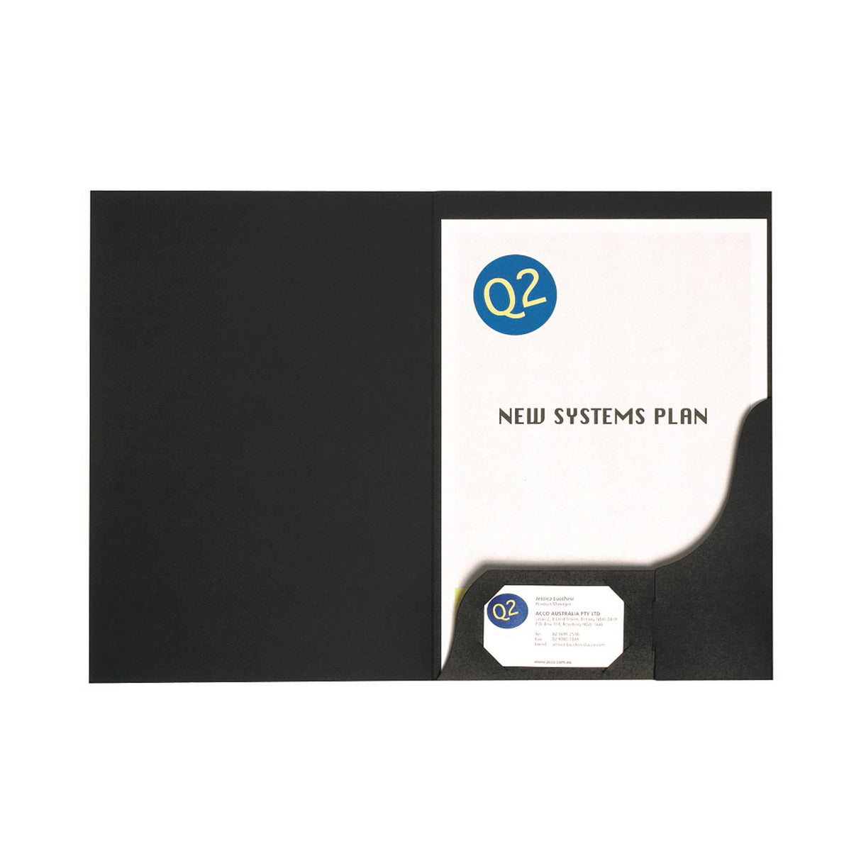 Marbig Presentation Folders Â A4Â Matt BlackÂ Pk20