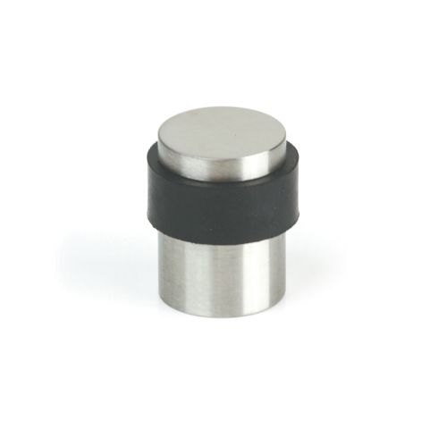 Round Floor Mounted Door Stop 2 Piece - Brushed Stainless Steel