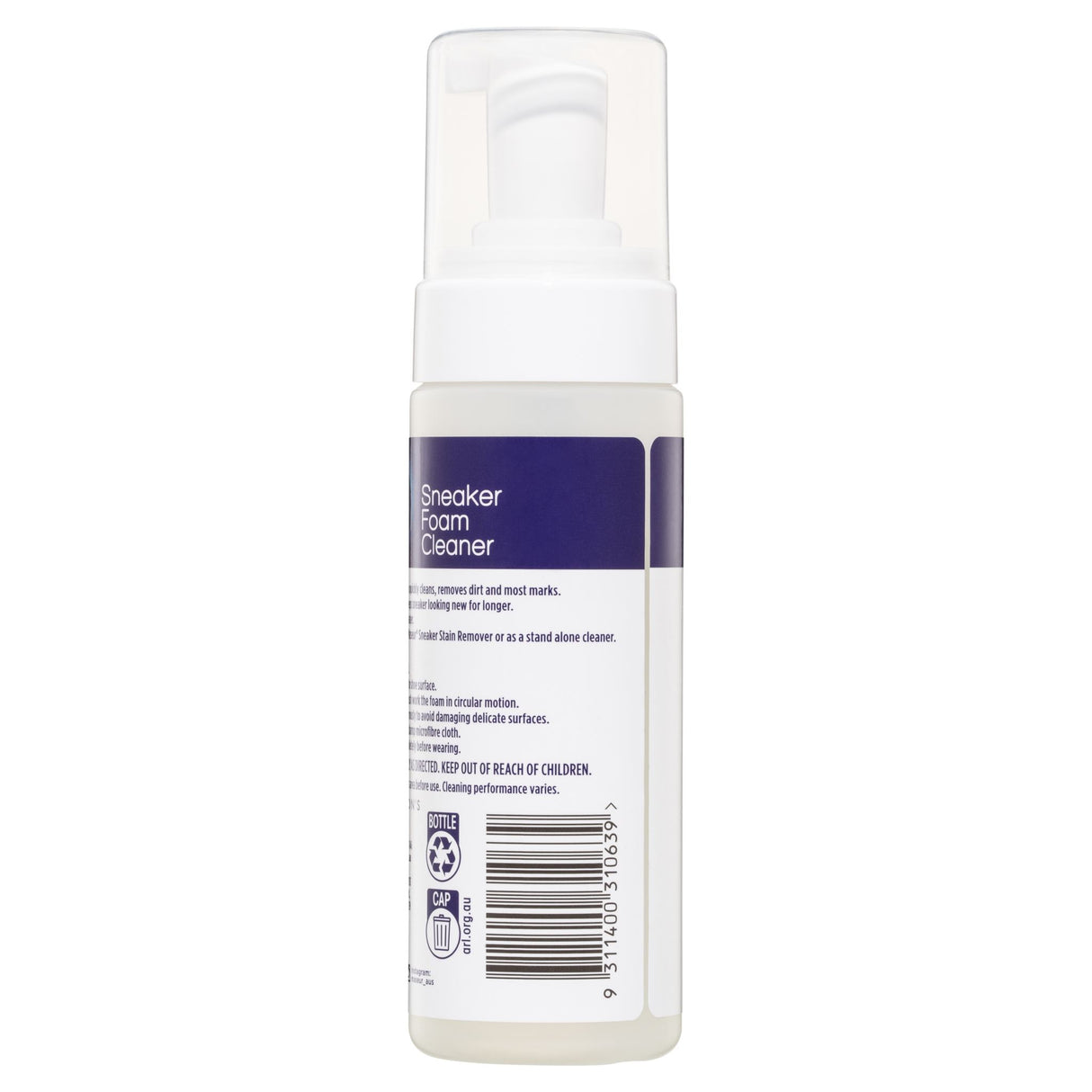 Maseur Footcare Sneaker Foam Cleaner 150mL, effective foam for cleaning and restoring sneakers without water.
