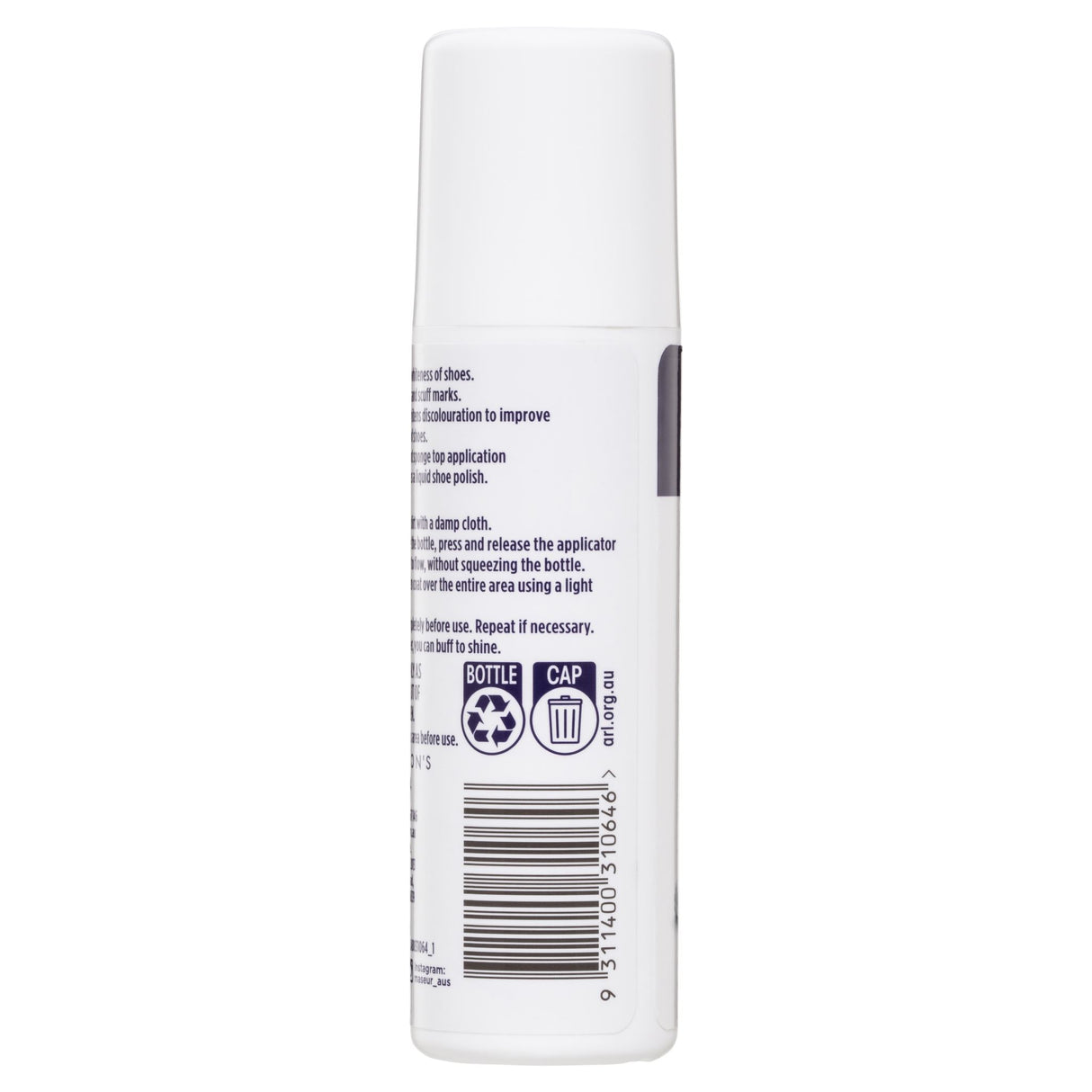 Maseur Footcare Sneaker Whitener 75mL for restoring and brightening white sneakers with an easy sponge applicator.