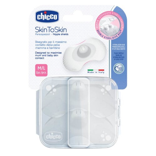 CHICCO SELECT ITEM 370 NIPPLE SHIELD: SILICONE - 2PK MEDIUM+LARGE