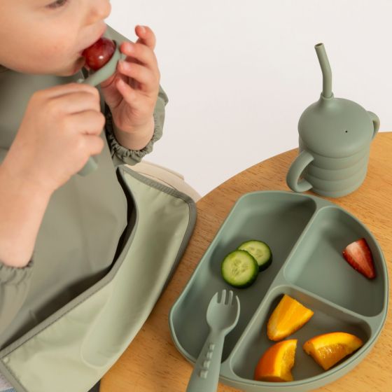Comfy Grip Silicone Forks 2pk - Olive - All4Ella