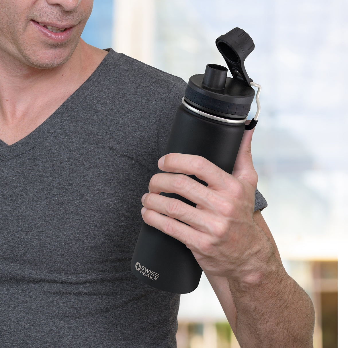 Vacuum Bottle - Swiss Peak (Black)