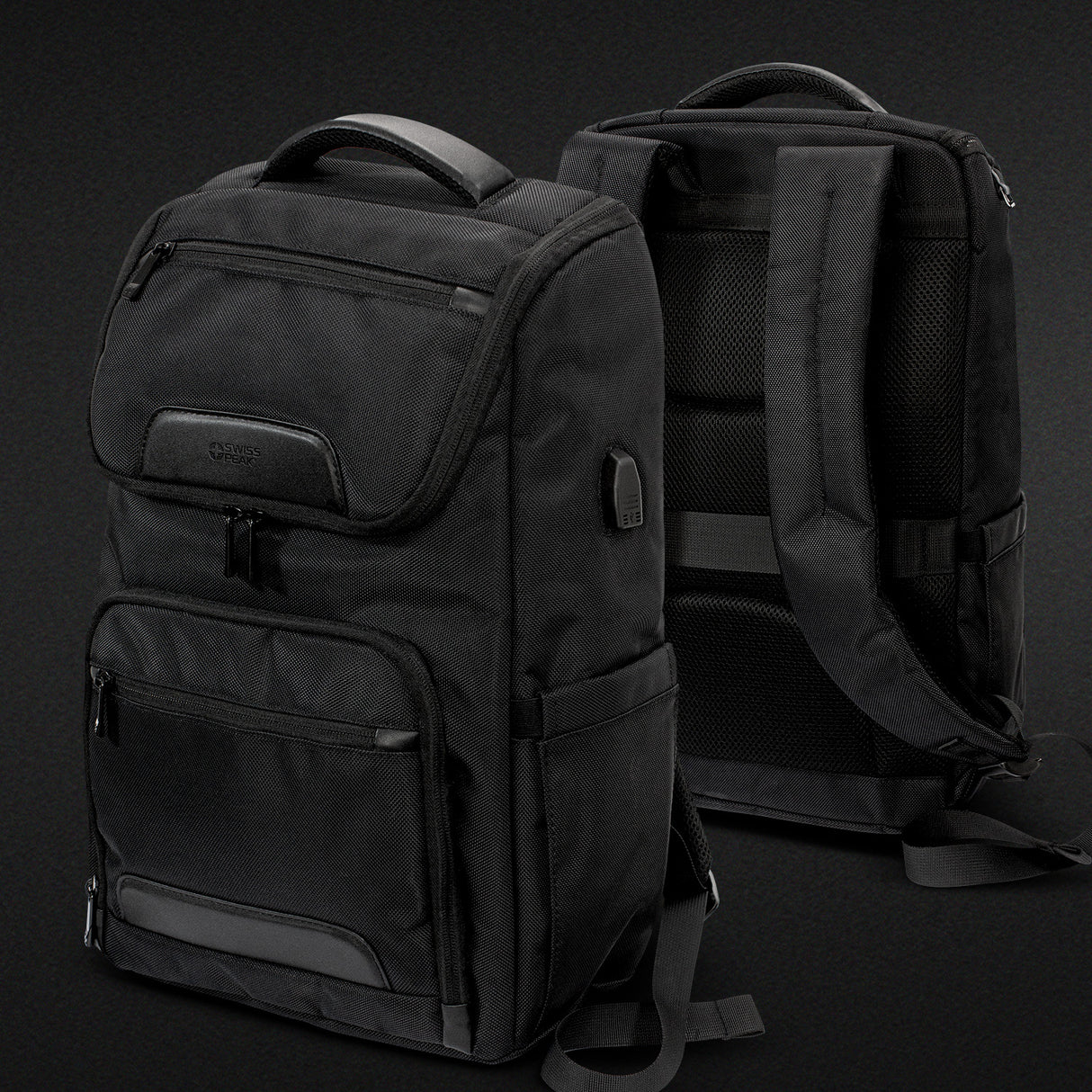 Laptop Backpack - Swiss Peak Voyager (Black)