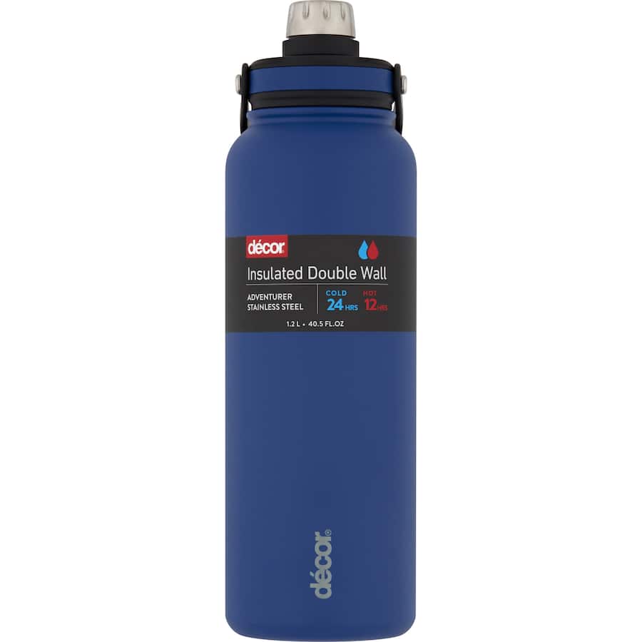 Decor Adventurer Stainless Steel Water Bottle Double Wall 1.2L