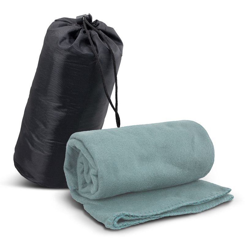 Fleece Blanket in Carry Bag - Glasgow (Grey)