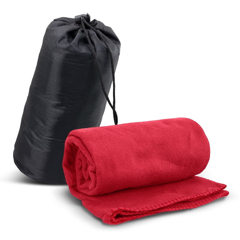 Fleece Blanket in Carry Bag - Glasgow (Red)