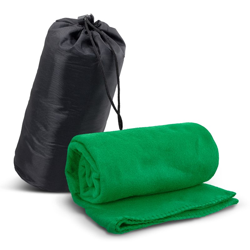 Fleece Blanket in Carry Bag - Glasgow (Green)