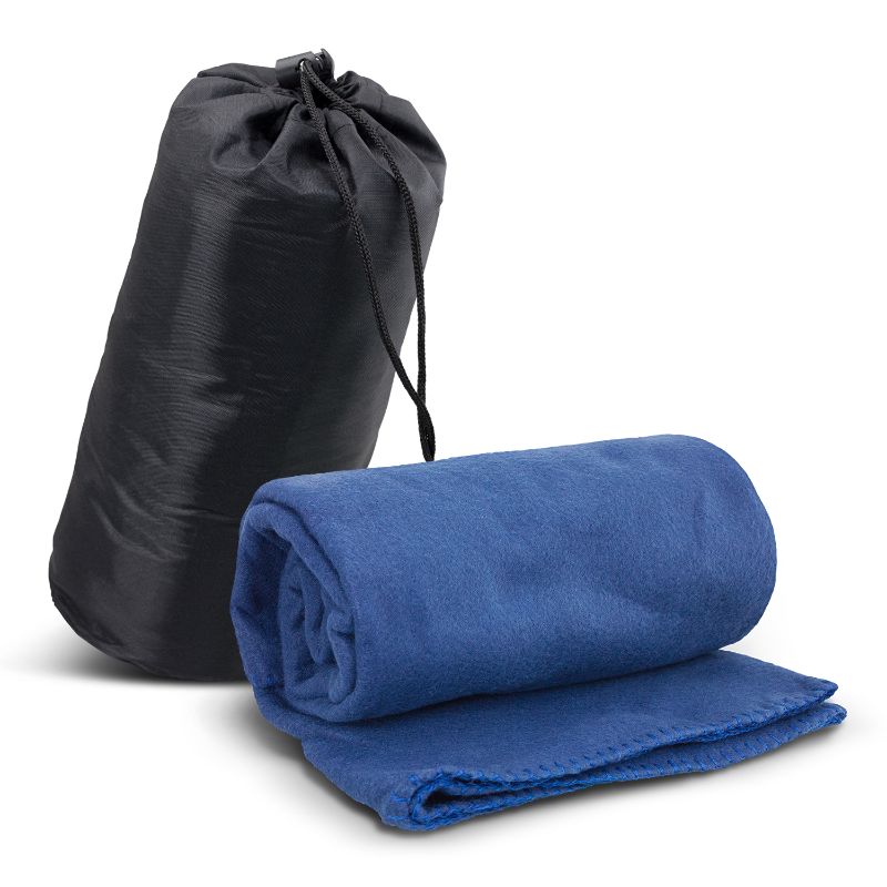 Fleece Blanket in Carry Bag - Glasgow (Royal Blue)