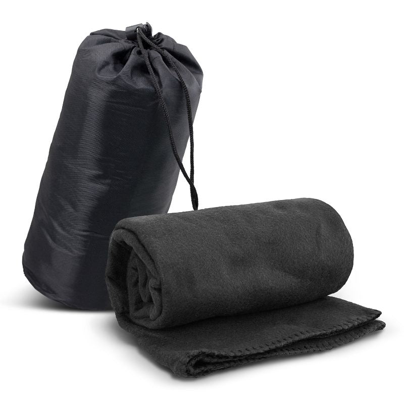Fleece Blanket in Carry Bag - Glasgow (Black)