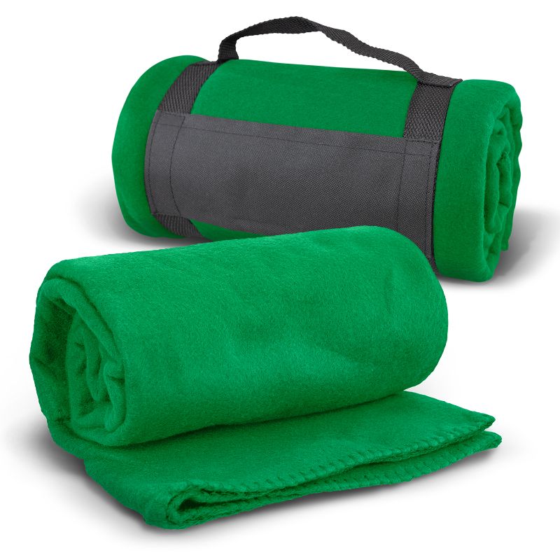 Fleece Blanket with Strap - Glasgow Green (Set of 3)