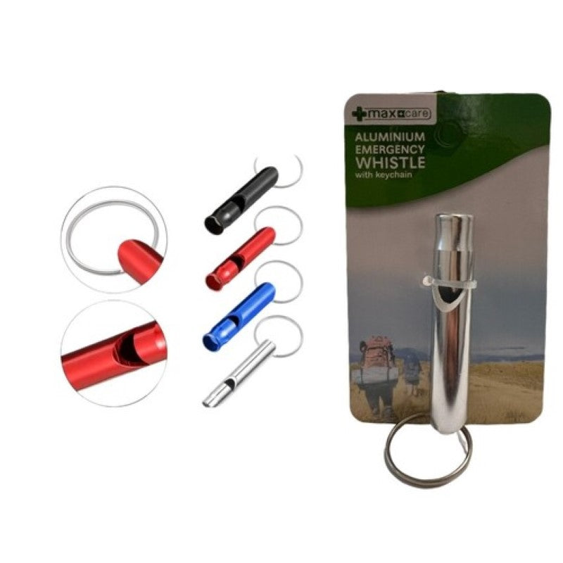 Aluminium Whistle Keychain 63mm - Pack of 24