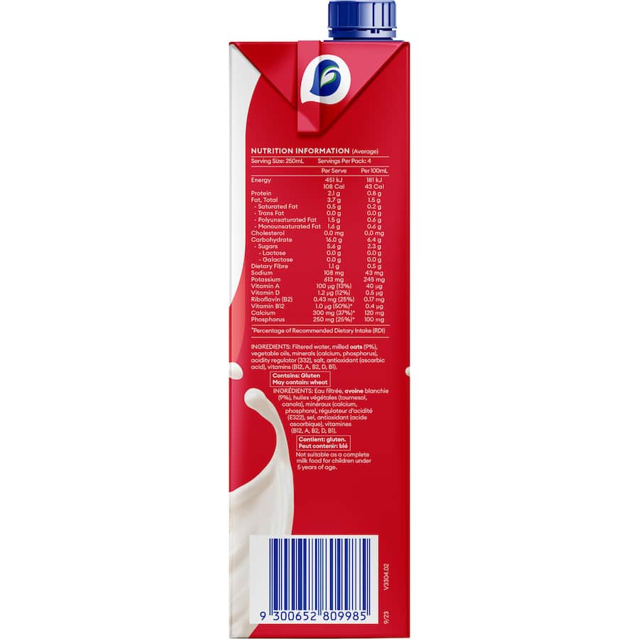Sanitarium So Good Oat Milk No Added Sugar Carton 1L