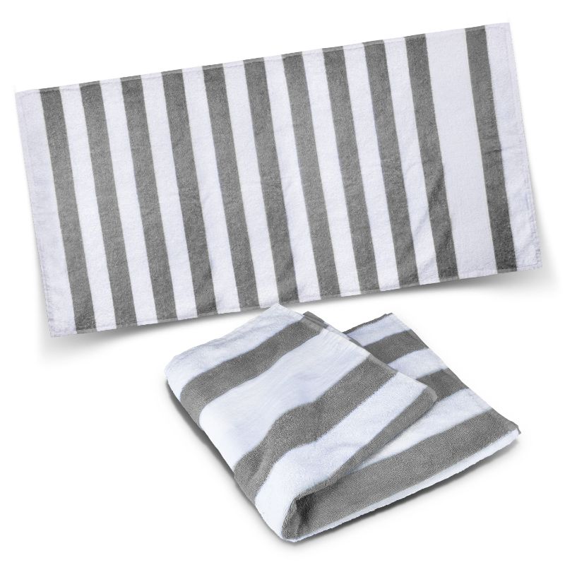Beach Towel - Esplanade White/Grey (Set of 3)