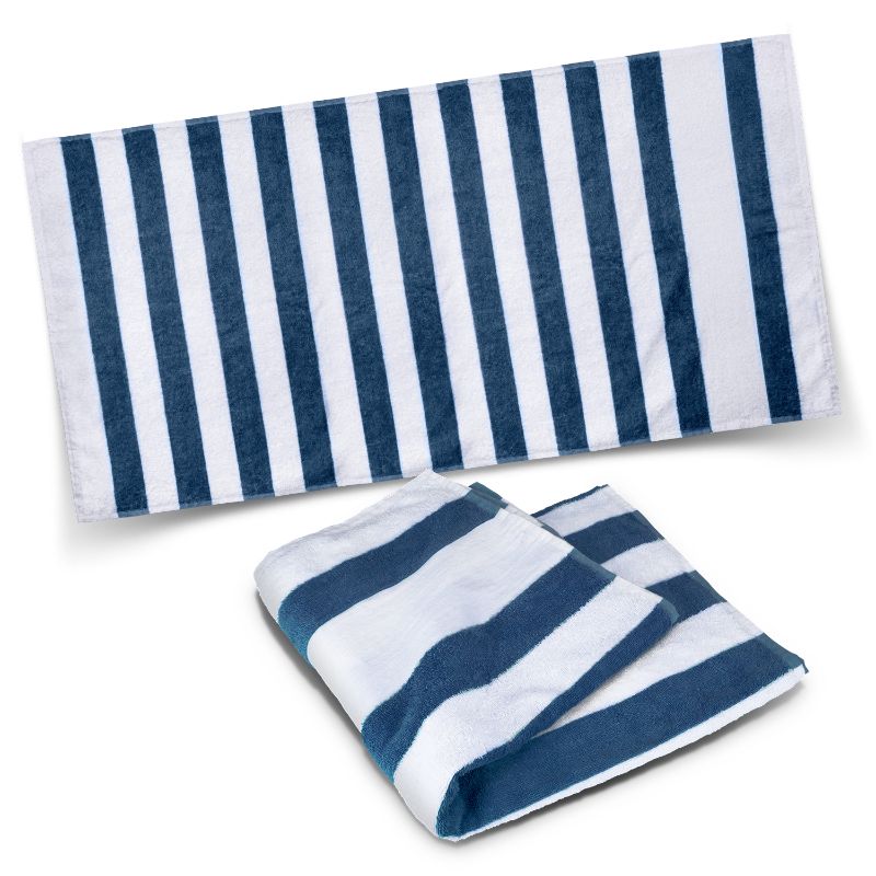Beach Towel - Esplanade White/Navy (Set of 3)