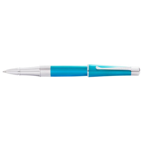 Cross Beverly Translucent Teal Lacquer & Chromer Rollerball Pen