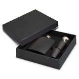 Dalmore Hip Flask Gift Set - Stainless Steel Black