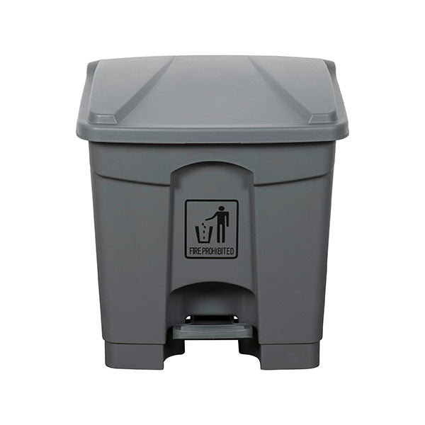 Cleanlink Rubbish Bin with Pdl Lid 30l Gry