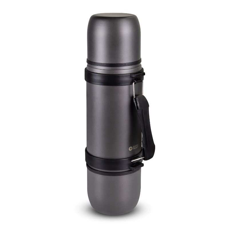 Vacuum Flask - Swiss Peak Duo Cup (Steel Grey)