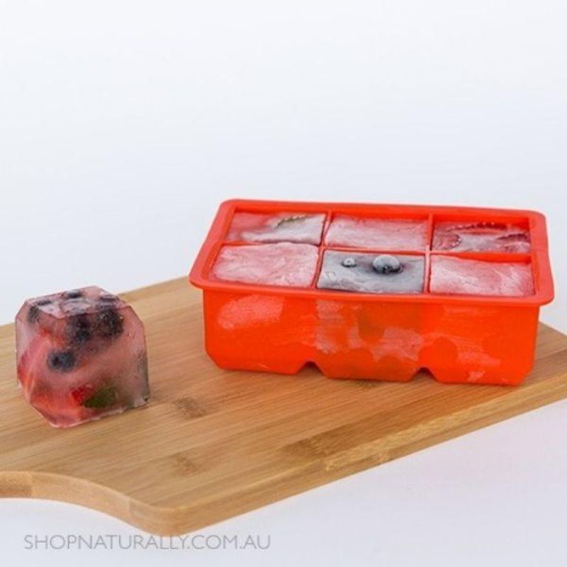 Avanti Silicone 6 Cup King Ice Cube Tray Red