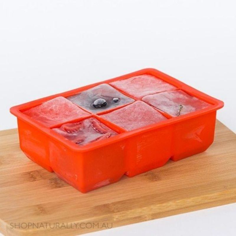 Avanti Silicone 6 Cup King Ice Cube Tray Red