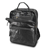 Leather Backpack - Pierre Cardin (Black)